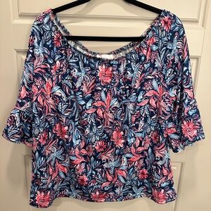 Stella Parker Women’s Blouse Floral Vine UPF 50 L